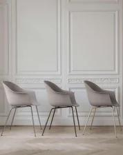 Ex-display židle Bat Dining Chair, black matt/dark green