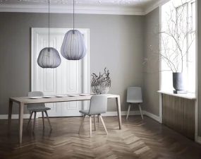 Jídelní stůl Graceful 95x160, white oiled oak