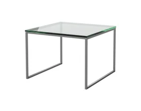 Konferenční stolek Como 60x60 medium, glass/steel