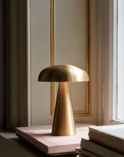 Přenosná lampa Como, brass