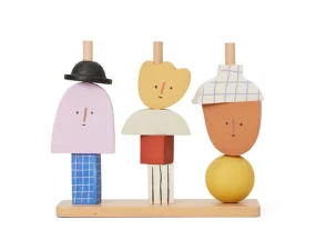 Dřevěná skládačka Character Stacking Blocks