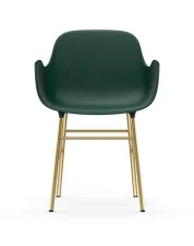 Židle Form s područkami, green/brass