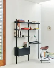 Barová stolička AAS 38 High Black Powder Coated Steel, khaki