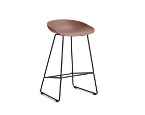 Barová stolička AAS 38 Low Black Powder Coated Steel, soft brick