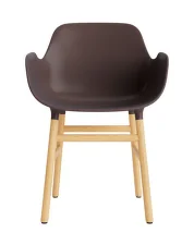 Židle Form s područkami, brown/oak