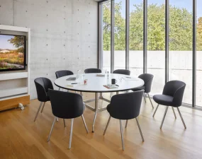 Ex-display čalouněná jídelní židle Mikado Side Chair Aluminium, cream/sierra grey