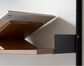 Policová sestava Living Shelf Cabinets Low w. Doors, walnut/black