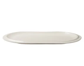 Servírovací talíř Edge Serving Plate 25x40 cm, ecru stoneware