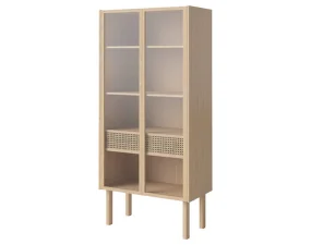 Skříňka Cana Display Cabinet, white oiled oak