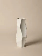 Váza Cueva H37, off-white