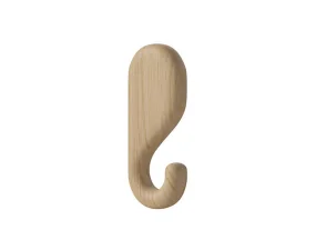Nástěnný věšák Nob 11.5 cm, white pigmented oiled oak