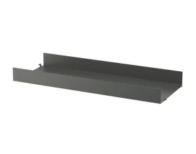 Police String Metal Shelf High Edge 78 x 30, dark grey
