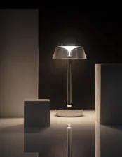 Přenosná lampa Bon Jour Unplugged, black chrome