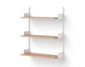 Policová sestava Wall Shelf 900, oak/white