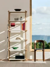 Policový systém Woody Column High, smokey grey