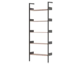 Policová sestava Rombe IF1, anthracite/lacquered walnut
