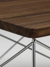 Occasional Table LTR Walnut Dark, stainless steel