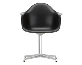 Židle Eames DAL, deep black/polished aluminum
