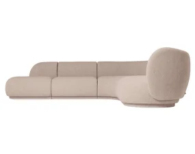 Rohová modulová sedací souprava Rico Soft Bouclé, natural