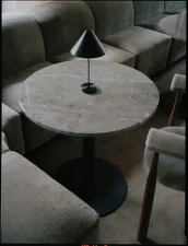 Stůl Florence Column Ø90, black marquina
