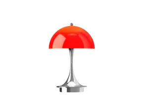 Přenosná lampa Panthella 160 V3, chrome original opal red