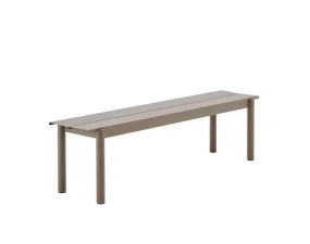 Lavice Linear Steel Bench 170 cm, taupe
