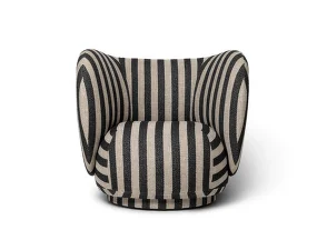 Lounge Chair Rico Louisiana, sand/black
