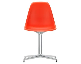 Židle Eames DSL, poppy red / polished aluminum