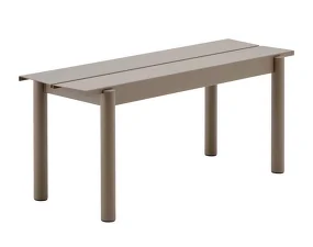Lavice Linear Steel Bench 110 cm, taupe