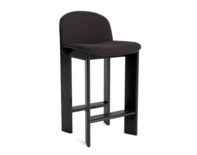 Barová židle Chisel 35 H65, black lacquered oak / Steelcut Trio 383
