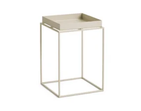 Stolek Tray Table 30x30 High, warm beige