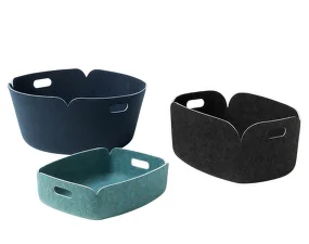 Koš Restore Round, black melange