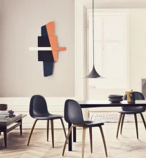 Závěsná lampa Semi 47, glossy anthracite grey