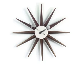 Hodiny Sunburst Clock, walnut