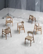 Židle Herit Armchair Oak Leather, sand