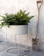 Truhlík na květiny Plant Box Round, light grey