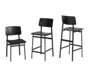 Barová židle Loft 65 cm, black/black