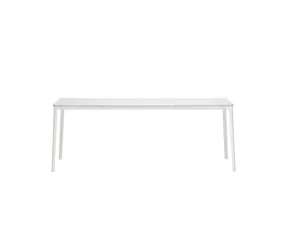 Jídelní stůl Plate 90x180, marble carrara table top/white base