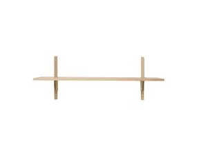 Police Sector Shelf L/S, natural oak/brass