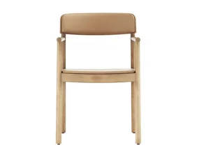 Čalouněná židle Timb s područkami, tan / ultra leather - Camel