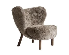 Křeslo Little Petra VB1, walnut / sheepskin Sahara
