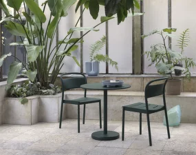 Stolek Linear Steel Café Table Ø70, dark green