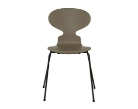 Židle Ant™ 3101 lacquered, olive green / black