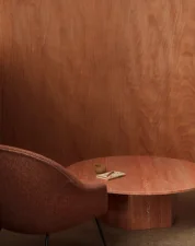 Stolek Epic Ø 110, red travertine