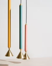 Závěsná lampa Apollo 59, deep sea/polished brass