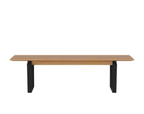 Lavice Nord 160 cm, black oak/oiled oak
