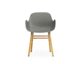 Židle Form s područkami, grey/oak