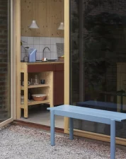 Lavice Linear Steel Bench 170 cm, pale blue