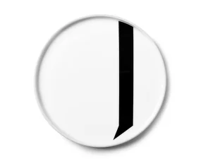 Talíř s písmenem J, white