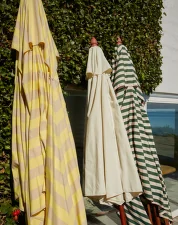 Slunečník Messina Ø300, lemon / sand stripe